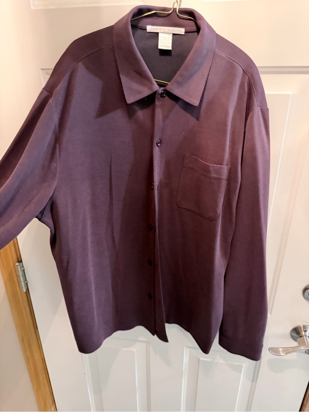 Perry Ellis Men's Plum Button-Down Shirt